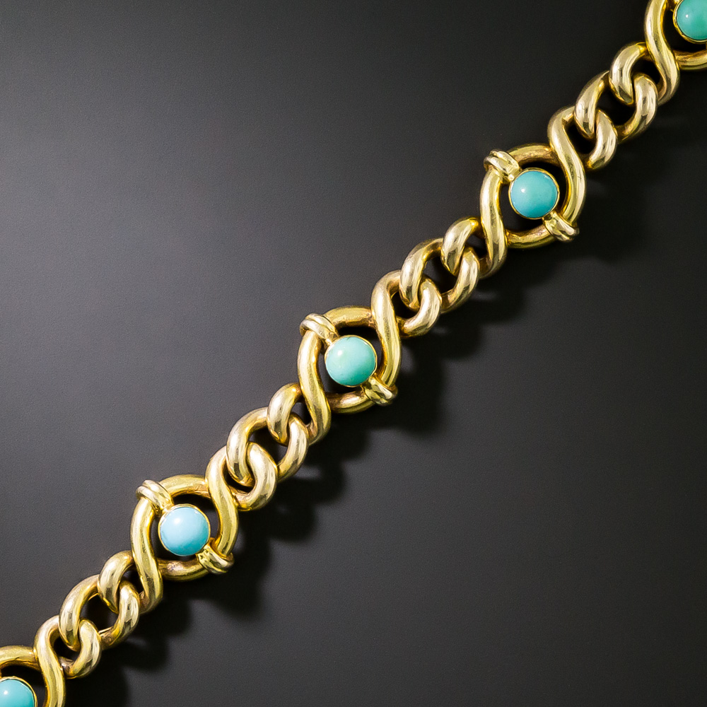 English Victorian Turquoise Bracelet