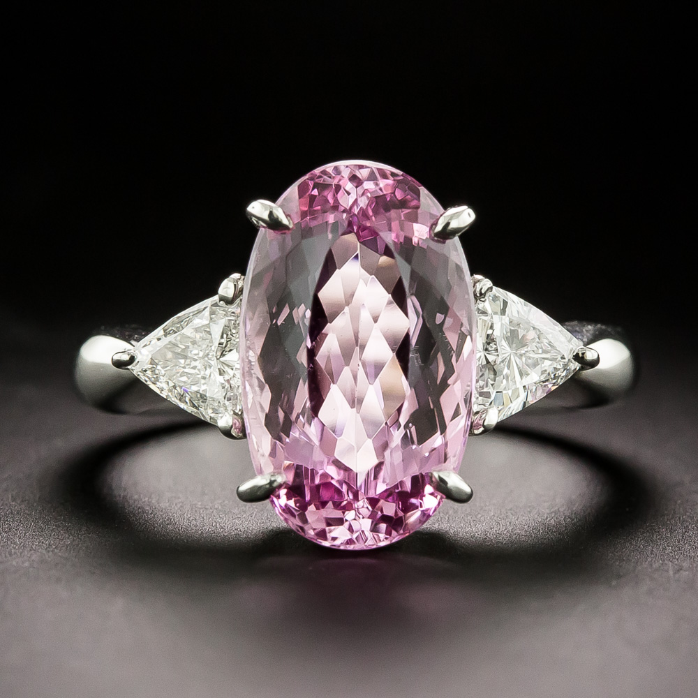 Estate 6.31 Carat Pink Topaz And Diamond Ring