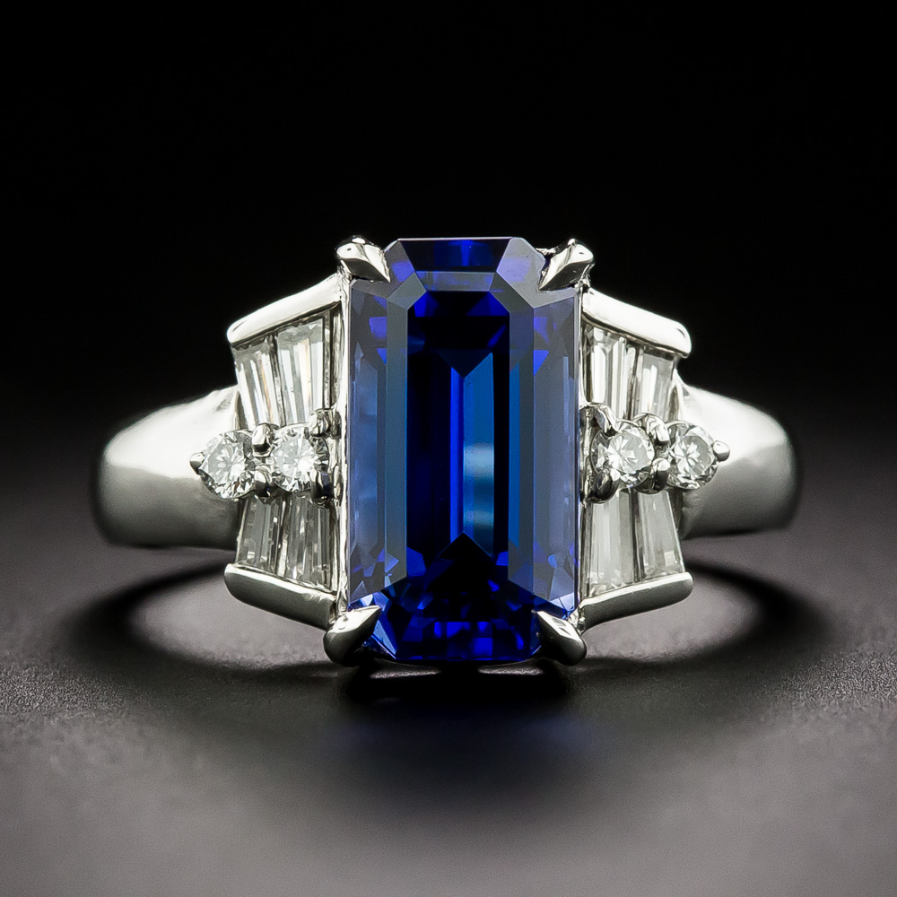 Estate Tanzanite and Diamond Ring