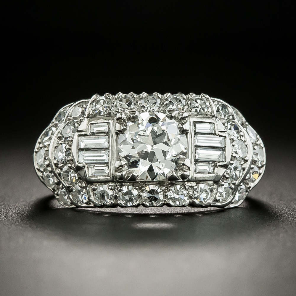 Mid-Century .83 Carat Diamond Engagement Ring by Granat Brothers - GIA G SI1