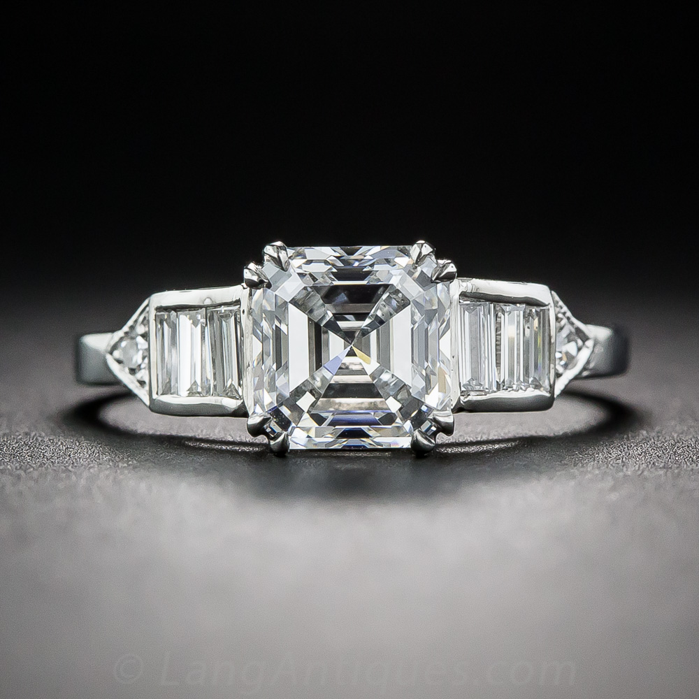 1.50 Carat Asscher-Cut Diamond Ring - GIA D/VS1