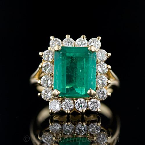 5.00 Carat Emerald and Diamond Ring