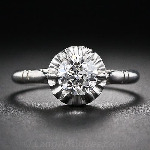 .72 carat Vintage Solitaire Diamond Engagement Ring GIA G/VS2