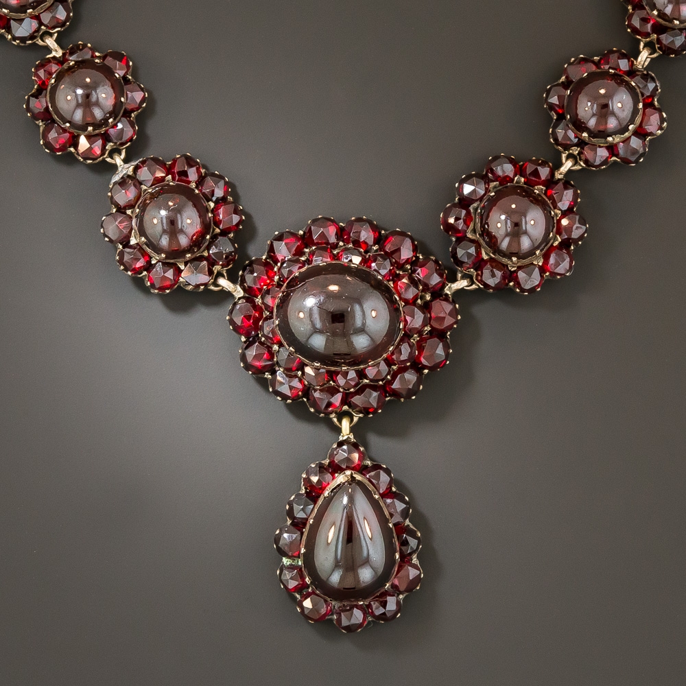 Bohemian Garnet Necklace - Antique & Vintage Necklaces - Vintage Jewelry