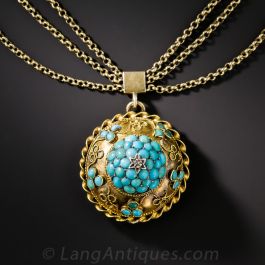turquoise victorian pendant necklace turquoise necklace victorian jewelry turquoise pendant