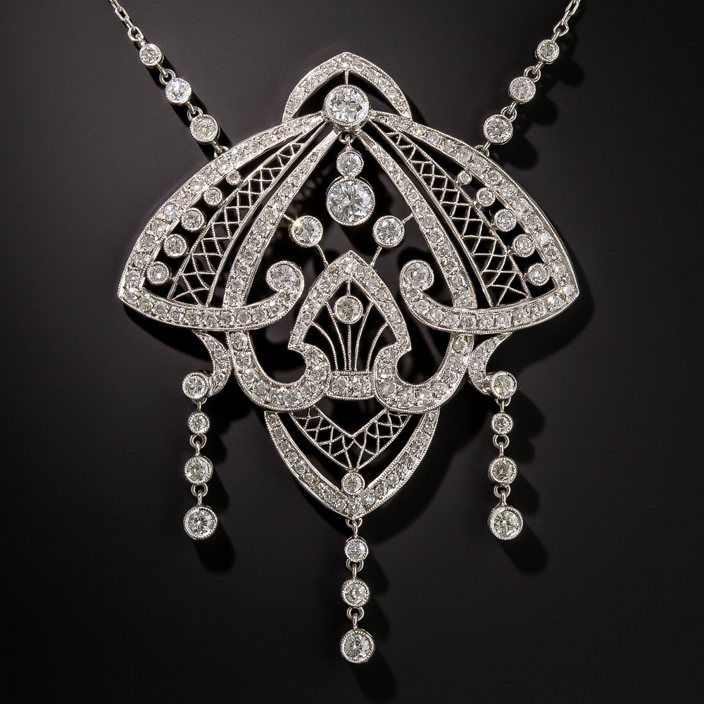 Platinum Edwardian Diamond Necklace