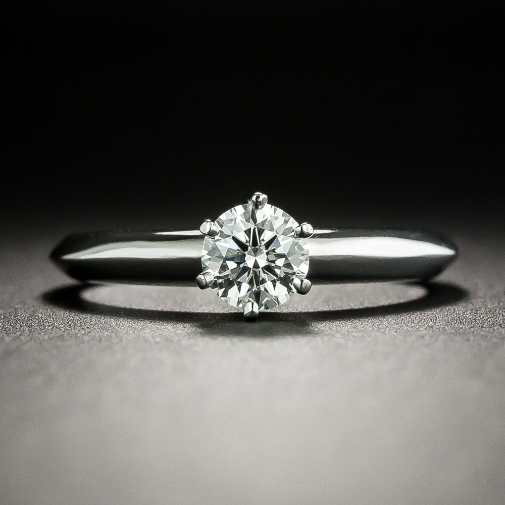 Tiffany & Co. .47 Carat Diamond Solitaire Engagement Ring ...