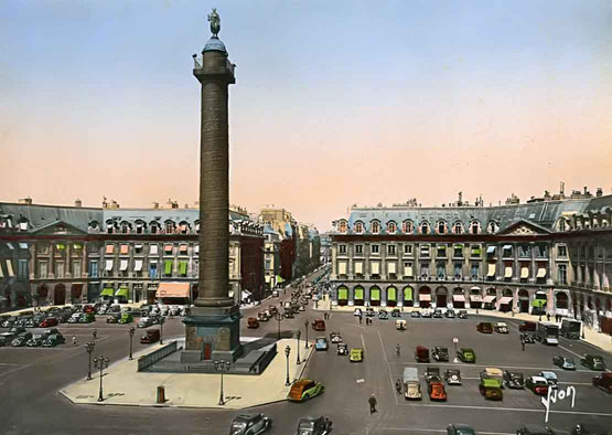 Postcard of Place Vendôme, Paris c.1950.