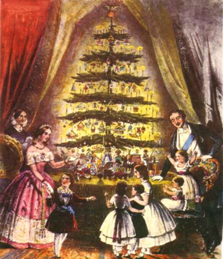 Christmas Tree at Windsor Castle, 1848.