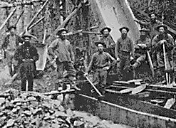 Miners During the Gold Rush in Alaska ca 1900.