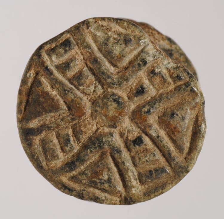Cross Inscribed on Steatite c. 2300-1950 BC. © Trustees of the British Museum.