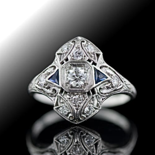 Art Deco Diamond Dinner Ring.