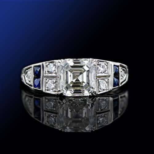 Art Deco 1.51 Carat Diamond Engagement Ring.