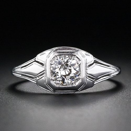 Art Deco Diamond Engagement Ring.