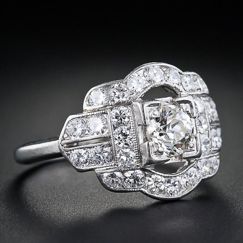 Art Deco Whitehouse Bros. Diamond Engagment Ring.