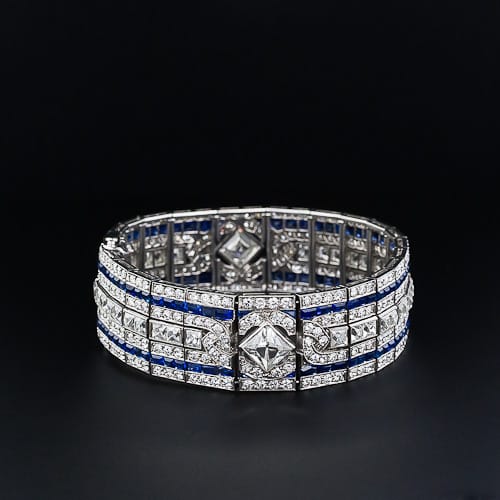 Art Deco Sapphire and Diamond Bracelet.