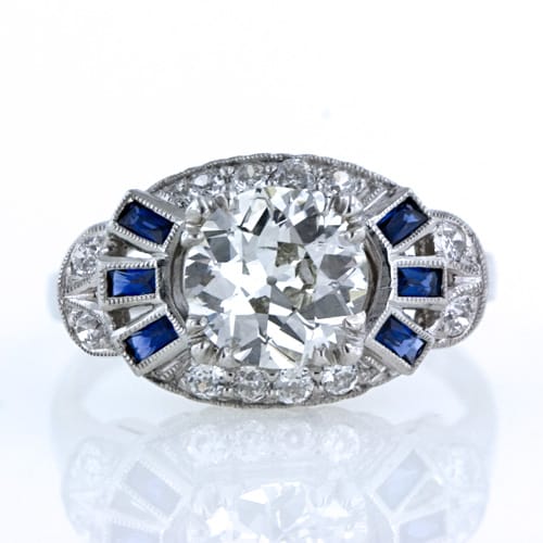 1.58 Carat Art Deco Diamond Ring.