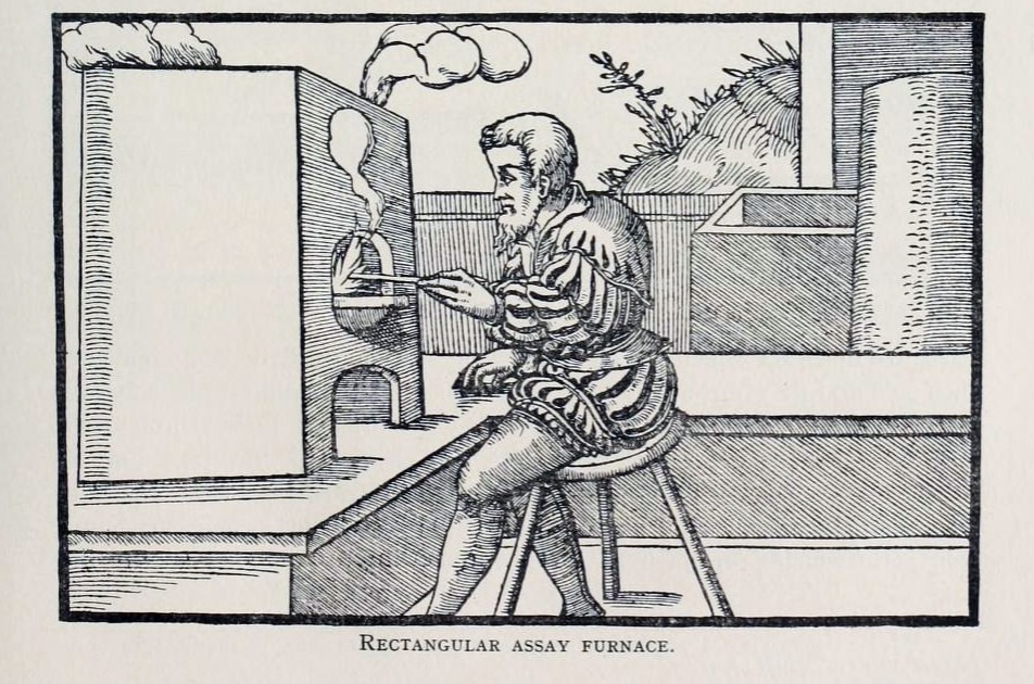 An Assay Furnace from Agricola's De Re Metallica (1556)