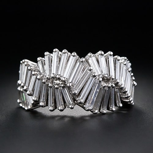 French Baguette Cut Diamond Band c. 1950. Photo Courtesy of Frances Klein Classic Jewels.