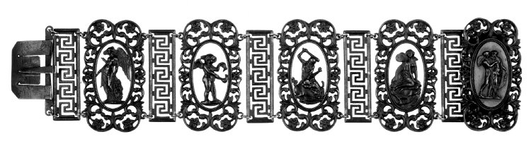 Berlin Iron Bracelet Composed of Classical Figures, c.1830. © The Trustees of the British Museum.