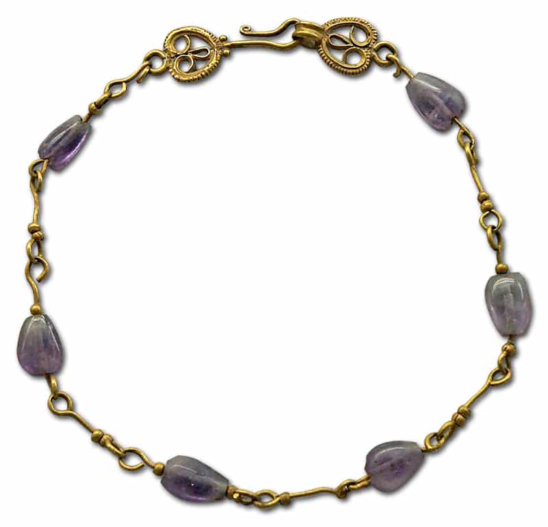 Byzantine Gold and Amethyst Bracelet.