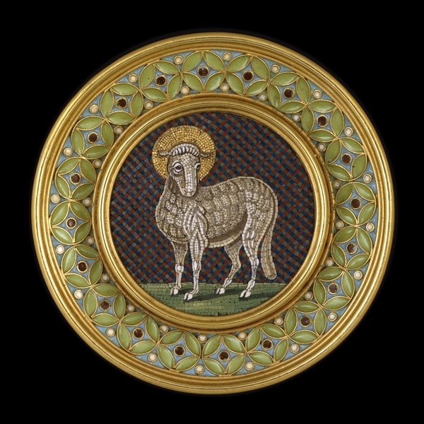 Micromosaic Brooch Depicting the "Lamb of God," Castellani, c.1860 Photo © Trustees of the British Museum.