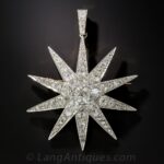 Late-19th Century Diamond Ten Ray Catherine Brooch.