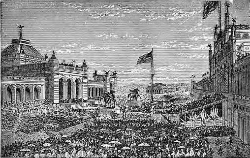 Opening Day at the Centennial Exhibition in Philadelphia.