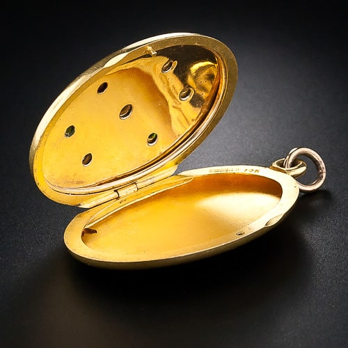 This Victorian Locket Displays a Chenier Hinge.