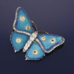 Child and Child Enamel, Diamond and Yellow Sapphire Butterfly Brooch c.1896. Photo Courtesy of Christie's.