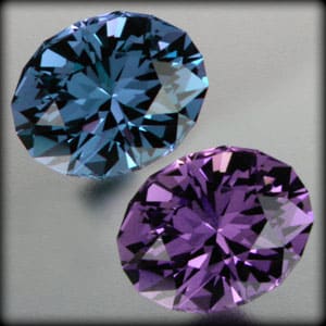 Color Change Spinel. Cut and Photographed by J.L. White.