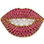 Ruby and Pearl Lip Brooch, Henry Kaston for Dali. Photo Courtesy of Sotheby's.