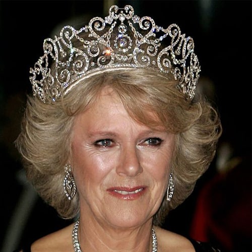 Camilla, Duchess of Cornwall, Wearing the Delhi Durbar Tiara.