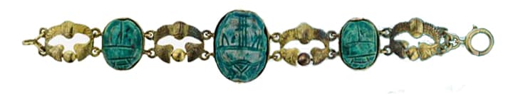 Egyptian Revival Scarab Bracelet.