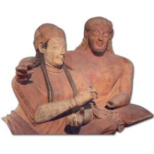 Famous Dtatue of an Etruscan Couple. Both Sexes were Very Important to the Etruscans, Children would be Mentioned with Both their Father and their Mother.