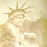 Exposition Universelle Paris 1878. Cite de la Republique Champs de Mars Paris, Model of the head of the Statue of Liberty