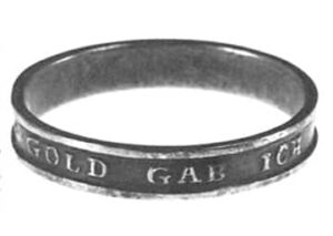 Fer de Berlin German Wedding Ring, 1813.