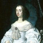 Mary, Princess Royal and Princess of Orange Wearing a Fichu Held by a Large Brooch. Painting by Bartholomeus van der Helst, c.1652.