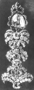 Florentine Diamond as Cap Decoration. Photo was c.1870 - 1900.