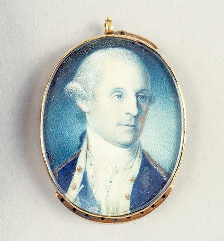 George Washington, Watercolor on Ivory, c.1777.