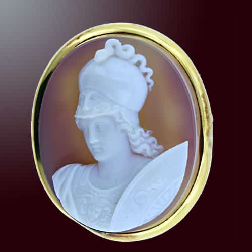 Exquisite Example of a Hardstone Cameo Carved by a Skilled Lapidary. 