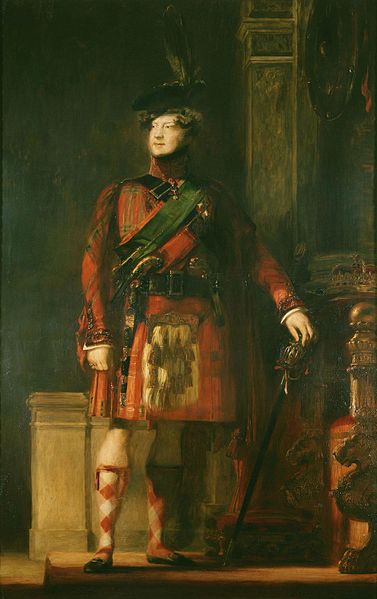 Portrait of King George IV in His Highland Garb, by Sr. David Wilke, 1829.