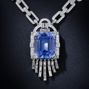 Lacloche Frères Sapphire and Diamond Necklace.