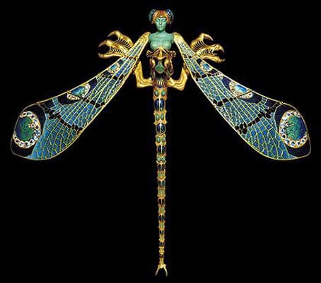 Rene Lalique Plique-à-Jour Dragonfly Brooch.