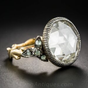 Rose-Cut Diamond Ring in Silver-Topped Gold Mounting, c.mid 20th Century.