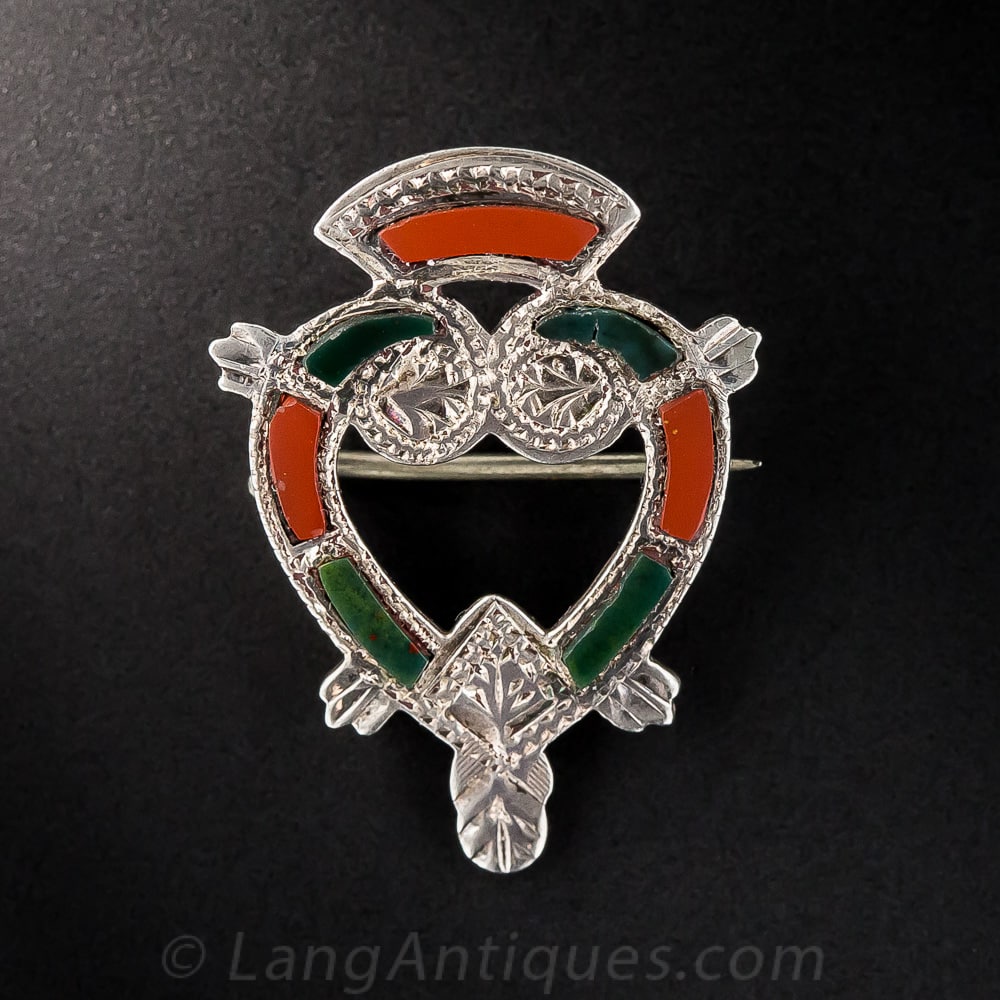 Silver & Agate "Luckenbooth" Brooch. 