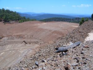 An Overview of the Chrysoprase Mining Area at Marlborough.