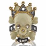 Diamond and Enamel Skull with Crown Memento Mori Ring, Attilio Codognato. Photo Courtesy of Bonhams.