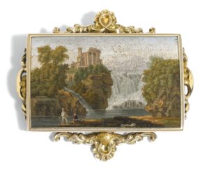 A Micromosaic Panel, by Antonio Aguatti, Rome, c.1820-40. Signed Aguatti. Photo Courtesy of Sotheby’s.