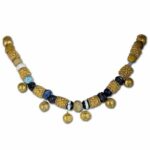 Necklace. Gold and Glass Paste, Roman Artwork, 6th–5th Centuries BC. From a Sarcophagus in Fidene, Italy. ©